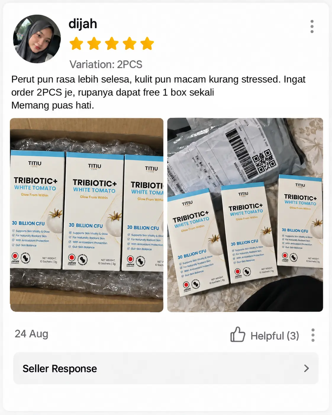Customer review 